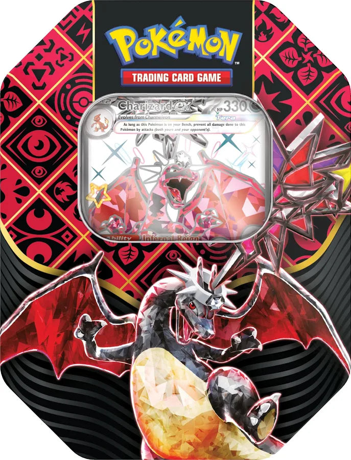 Paldean fates charizard tin